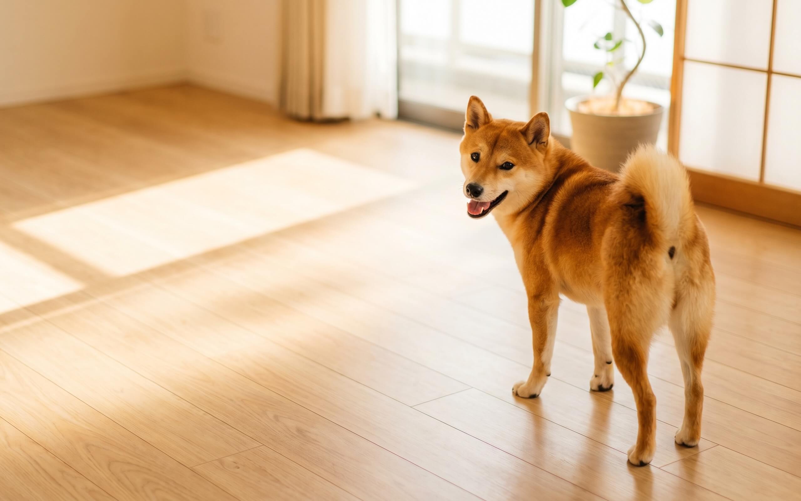 柴犬と過ごす日本のリビング — しばすむのメインビジュアル